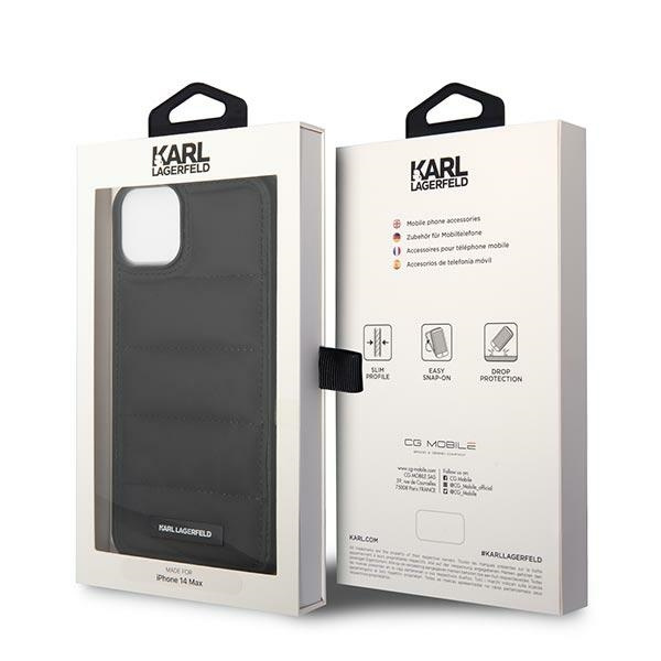 Karl Lagerfeld KLHCP14SPSQAK Apple iPhone 14 hardcase black Puffy Elongated Logo