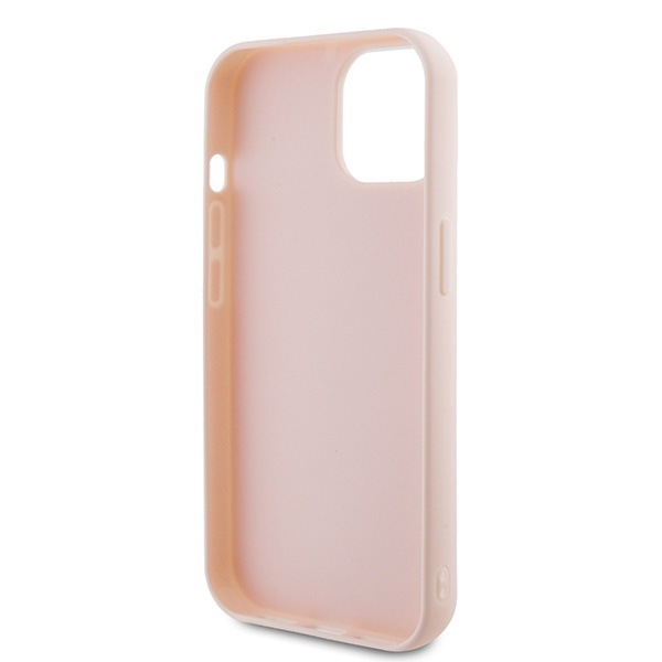 Karl Lagerfeld KLHCP15S3DMBKCP Apple iPhone 15 hardcase 3D Rubber Glitter Logo pink