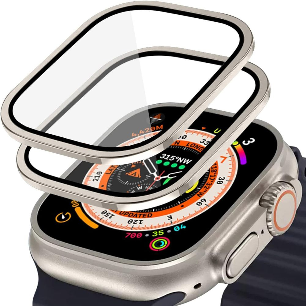 Hofi Glass Ring Apple Watch Ultra 1 / 2 49mm Titanium [2 PACK]