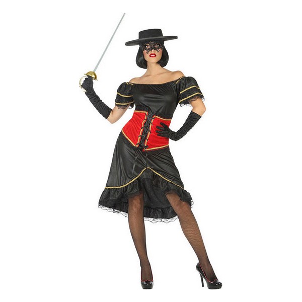 Costume for Adults Black Superhero (1 Unit) Costume for Adults Black Superhero (1 Unit)