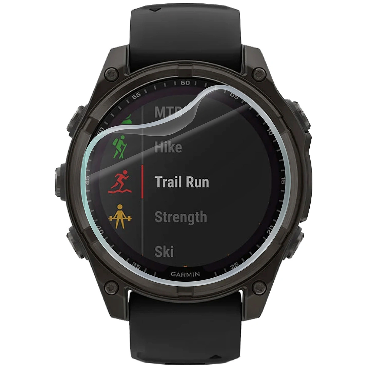 Bizon Glass Watch Hydrogel Garmin Fenix 8 Solar 47 mm [2 PACK]