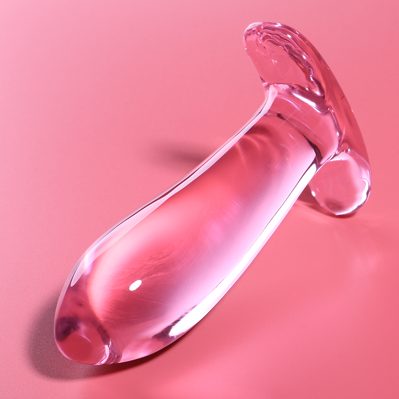NEBULA SERIES BY IBIZA - MODEL 5 ANAL PLUG BOROSILICATE GLASS 12.5 X 3.5 CM PINK