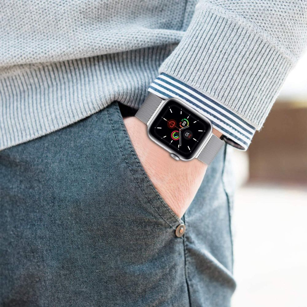 Tech-protect Milaneseband Apple Watch SE/6/5/4 42/44mm Silver