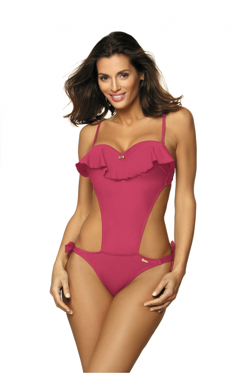Jednoczęściowy strój kąpielowy Kostium kąpielowy Model Carmen Rose Pink M-468 Dirty Pink - Marko Różowy Damska