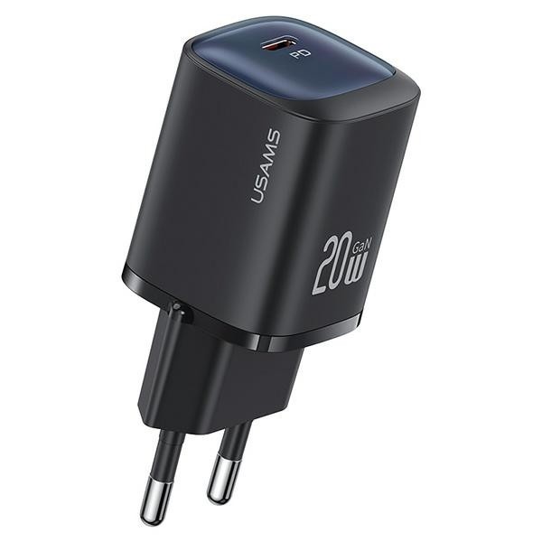 USAMS CC248 wall charger USB-C 20W GaN Fast Charging HC Series black