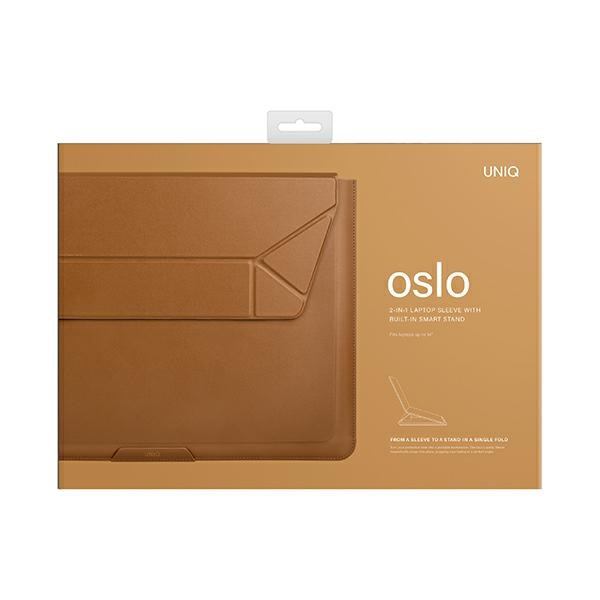 UNIQ Oslo laptop Sleeve 14 inch tofee brown