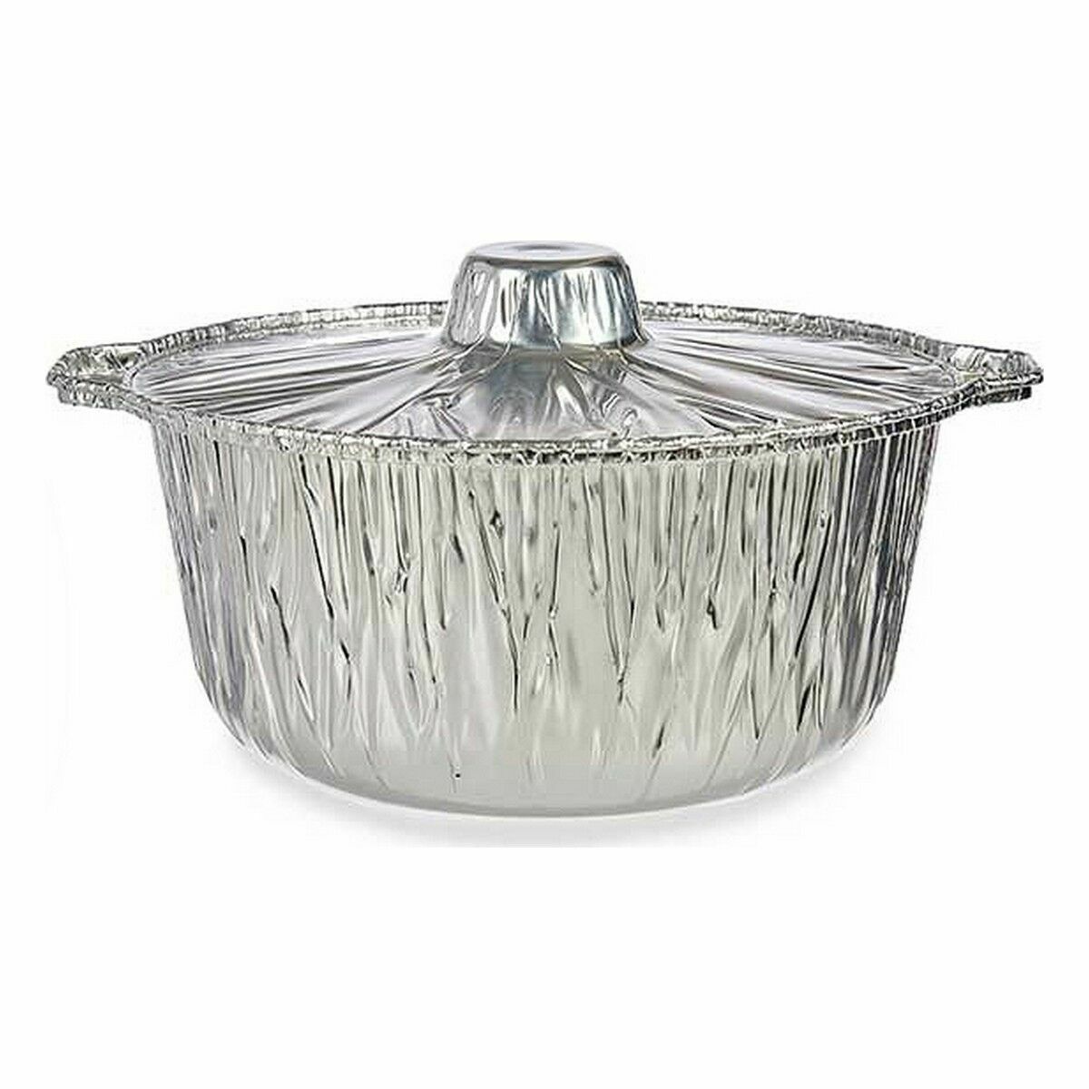 Set of Kitchen Dishes Disposable Pan With lid Aluminium 29 x 26 x 12 cm (12 Units)