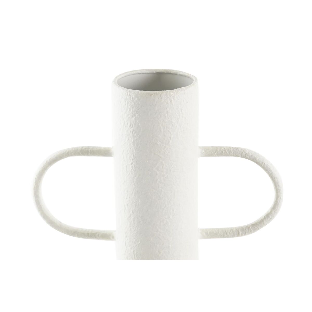 Vase DKD Home Decor Natural Metal White Fibre (20 x 16 x 40 cm)