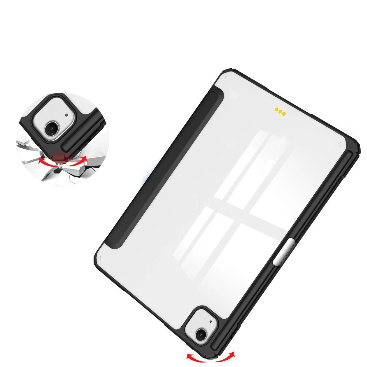 Bizon Case Tab Clear Matt Apple iPad Air 13" 2024 black