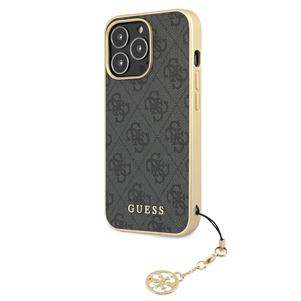 Guess GUHCP13XGF4GGR Apple iPhone 13 Pro Max grey hardcase 4G Charms Collection