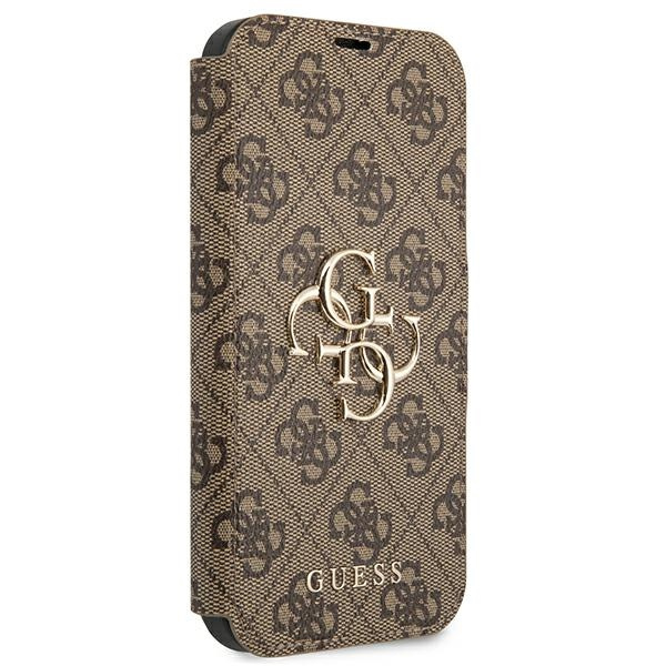 Guess GUBKP13X4GMGBR Apple iPhone 13 Pro Max brown book 4G Big Metal Logo