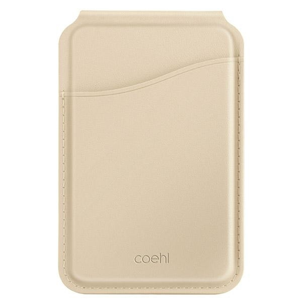 UNIQ Coehl Esme MagSafe magnetic wallet with mirror and stand cream
