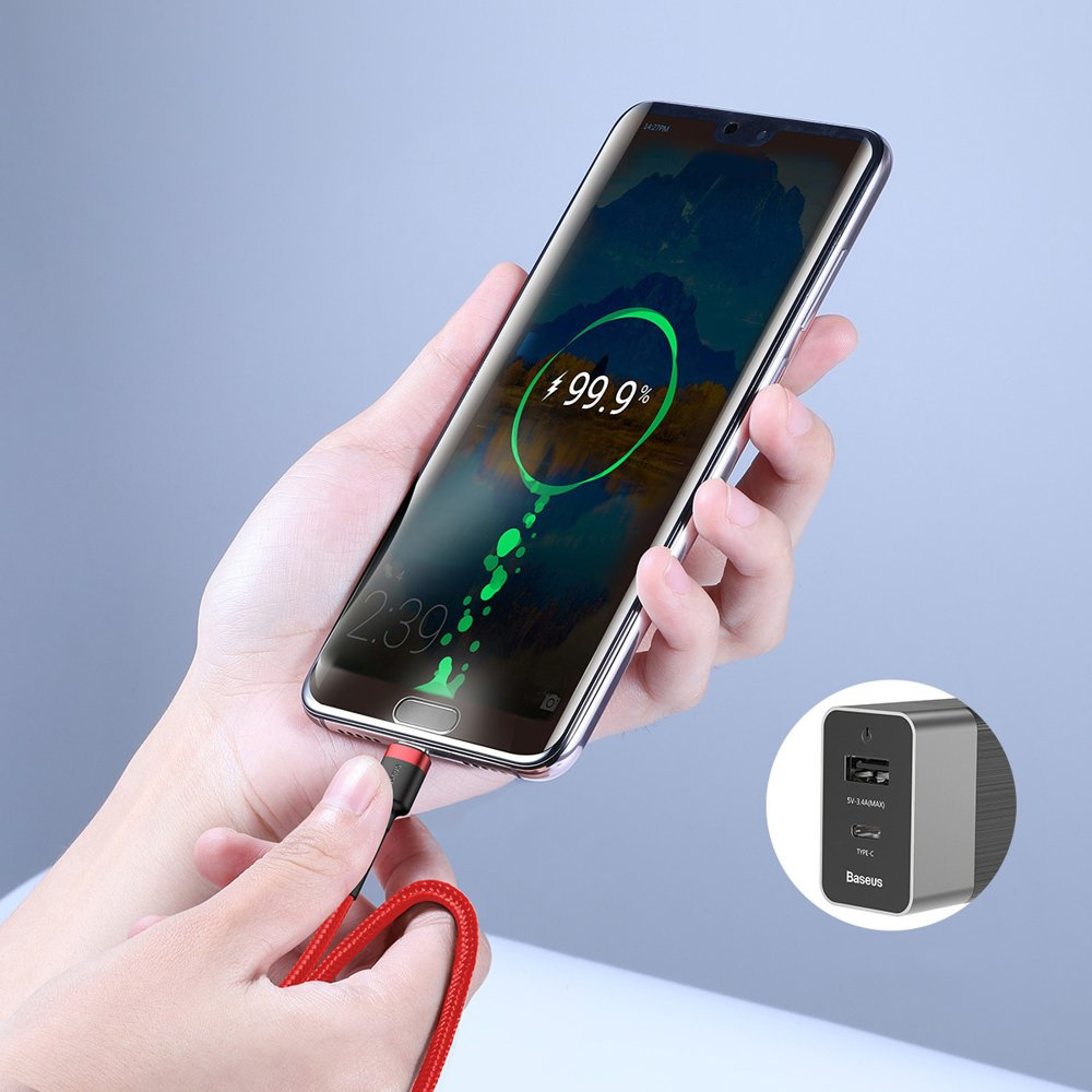 Baseus Cafule USB-C/USB-C Cable PD 2.0 60W 20V 3A QC 3.0 2M black-red