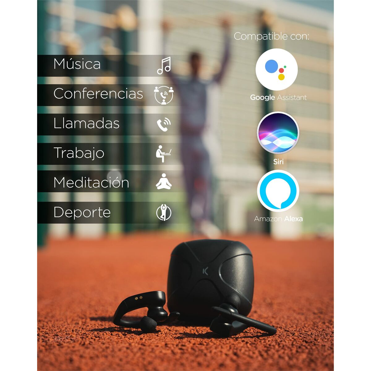 Sportowe Słuchawki KSIX Sport Buds 2 700 mAh Sportowe Słuchawki KSIX Sport Buds 2 700 mAh