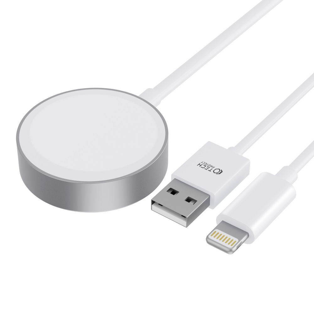 Tech-protect Ultraboost 2in1 Magnetic Charging Apple Watch & Lightning 150cm White