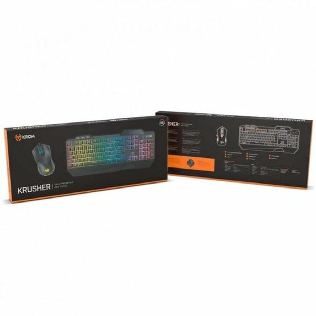 Keyboard with Gaming Mouse Krom NXKROMKRSHRSP Black Keyboard with Gaming Mouse Krom NXKROMKRSHRSP Black