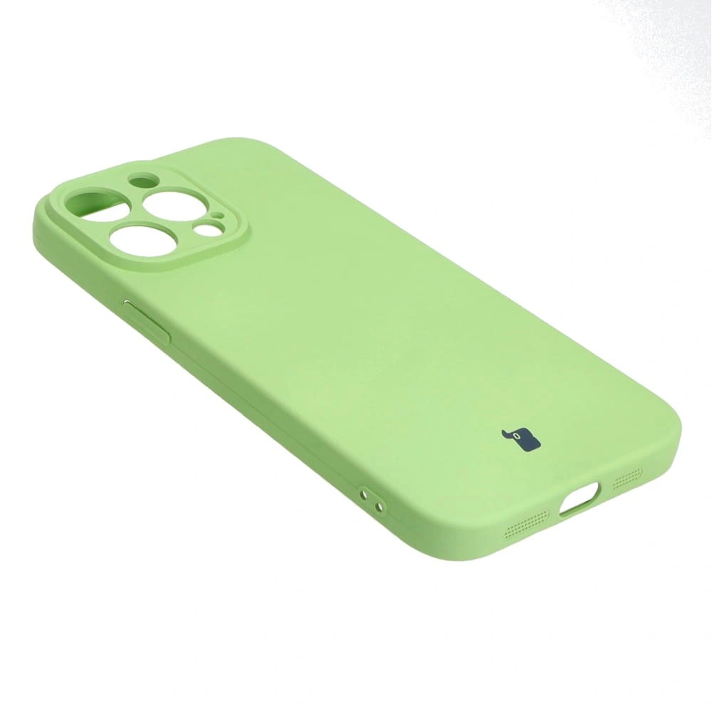 Bizon Case Silicone Apple iPhone 15 Pro Max light green