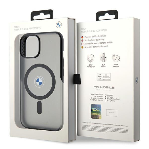 BMW BMHMP15MDSLK Apple iPhone 15 Plus / 14 Plus hardcase IML Signature MagSafe black