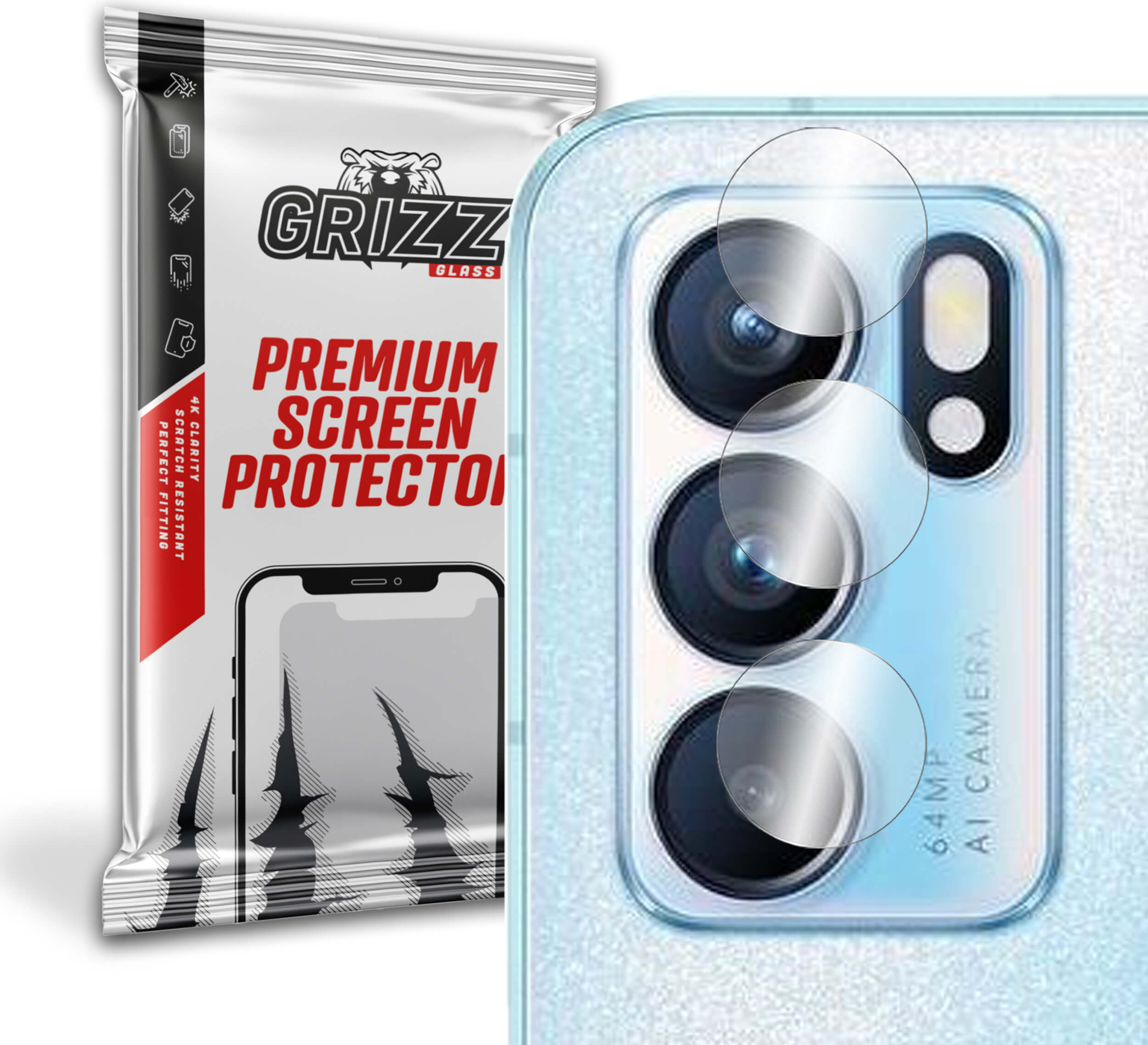 GrizzGlass HybridGlass Camera OPPO Reno 6