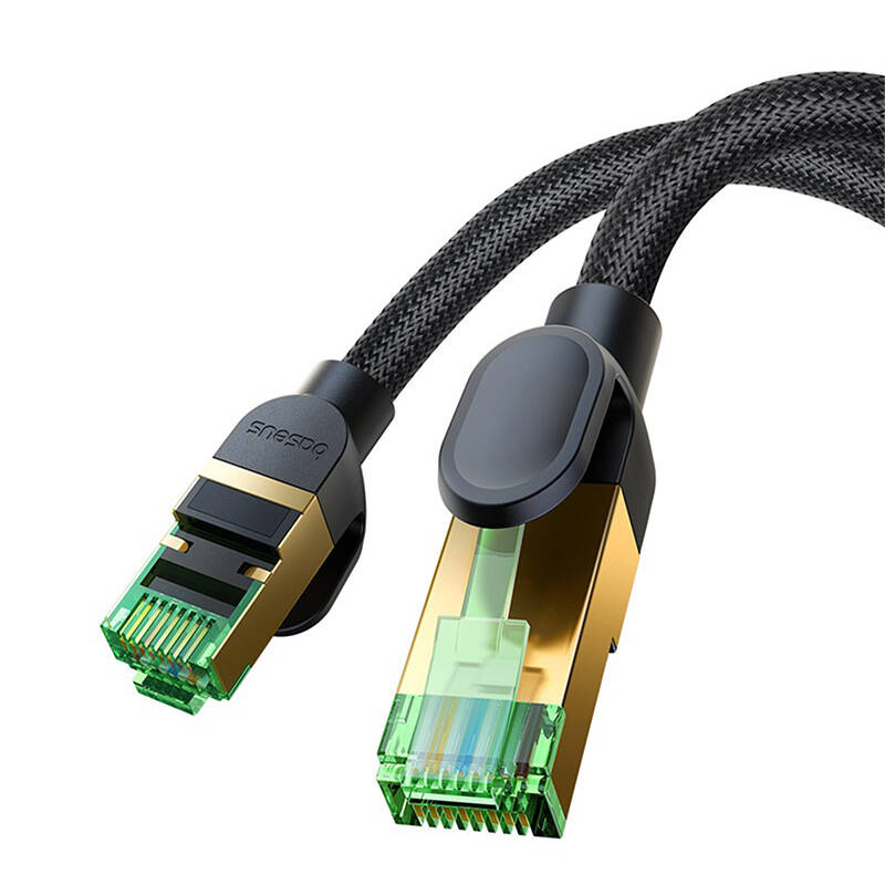 Baseus braided cat 8 Ethernet RJ45 network cable, 40Gbps, 8m (black)