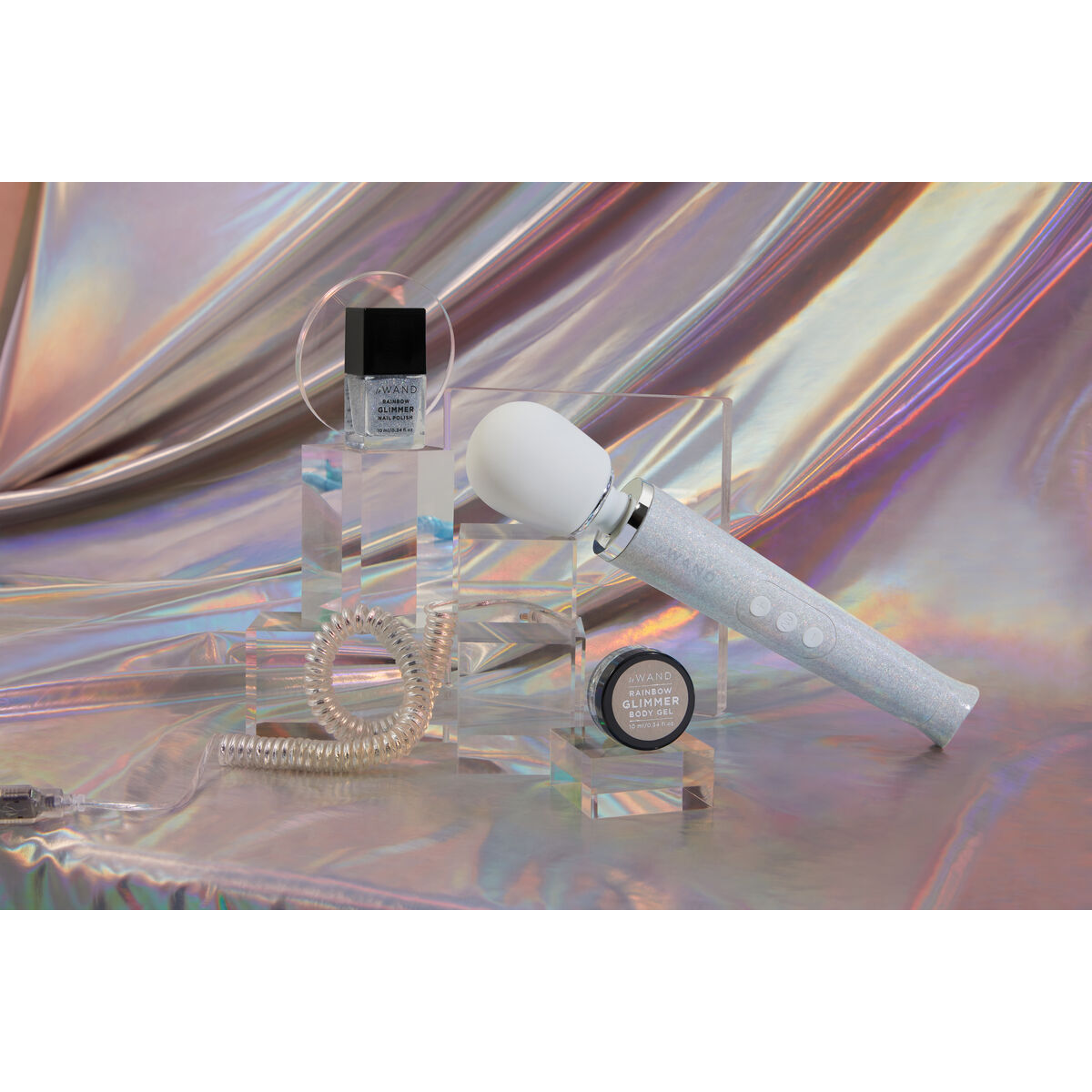 Vibrator Le Wand All That Glimmers Set White Vibrator Le Wand All That Glimmers Set White