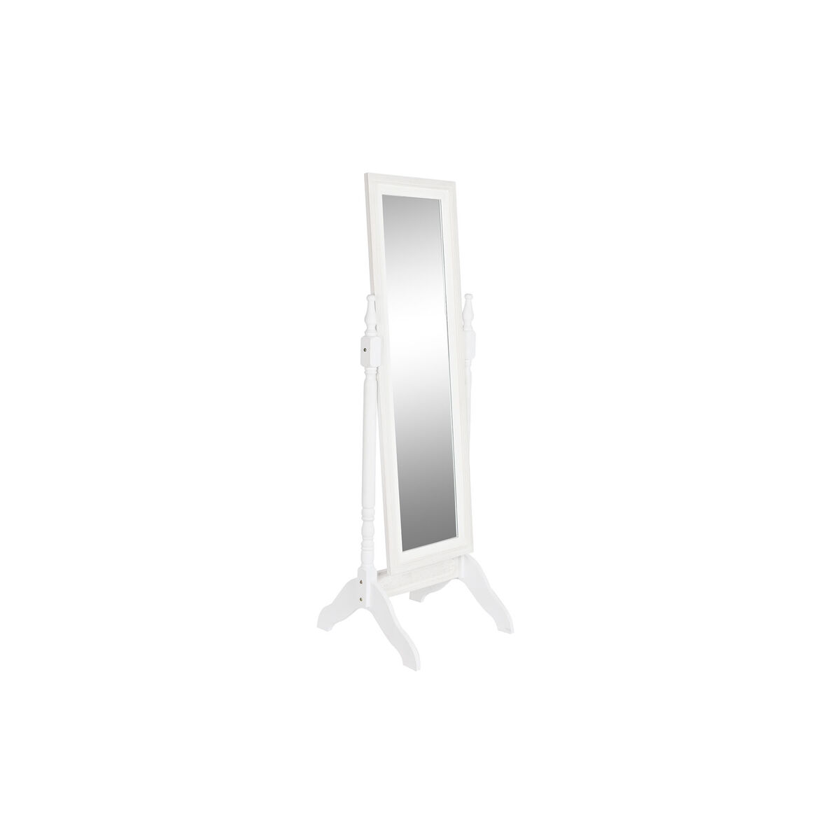 Free standing mirror DKD Home Decor Mirror White MDF Wood (50 x 50 x 157 cm)