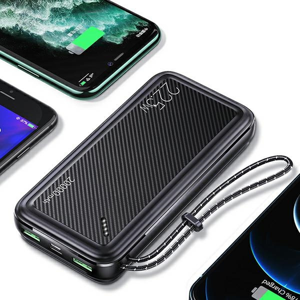 USAMS Powerbank PB60 20000mAh 22.5W 2xQC3.0+PD Fast Charge black 20KCD16801 (US-CD168)