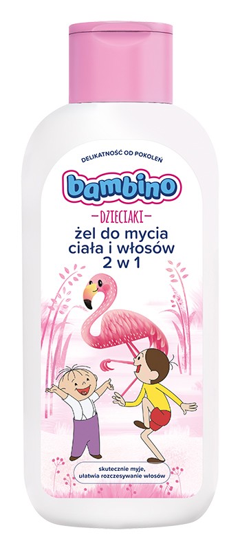 BAMBINO Żel do mycia ciała i włosów 2w1 dla dzieci i niemowląt "Dzieciaki"- flaming  400ml