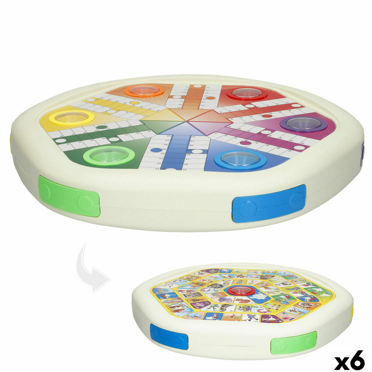 Automatic Ludo and Snakes and Ladders Colorbaby (6 Units)