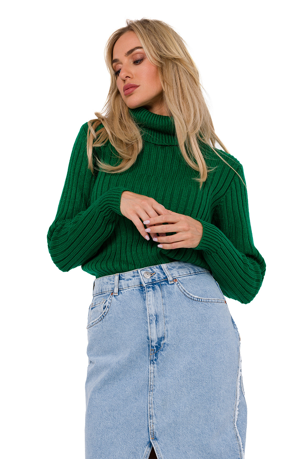 Turtleneck model 184683 Moe  green