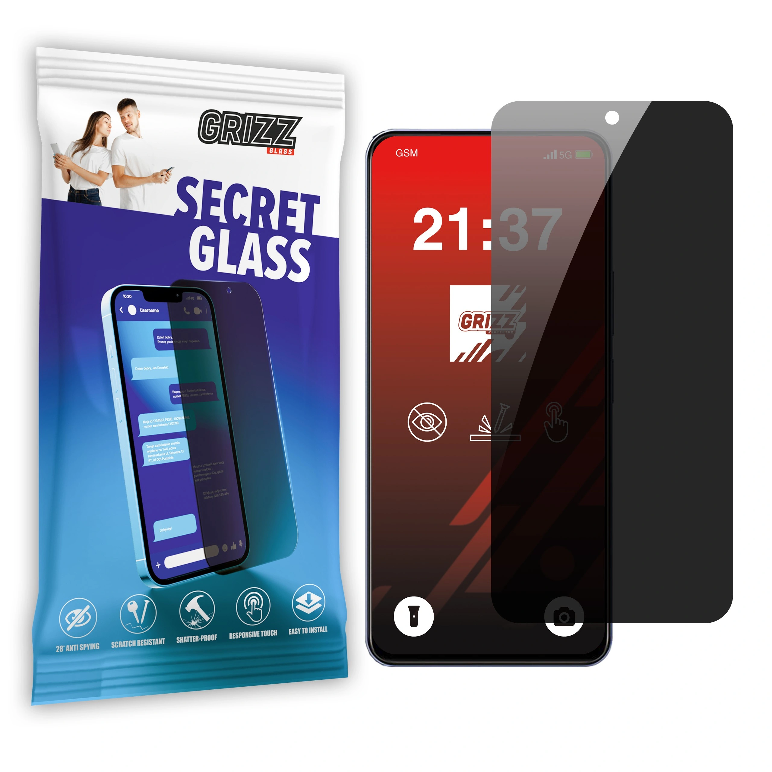 GrizzGlass SecretGlass Vivo Y19s