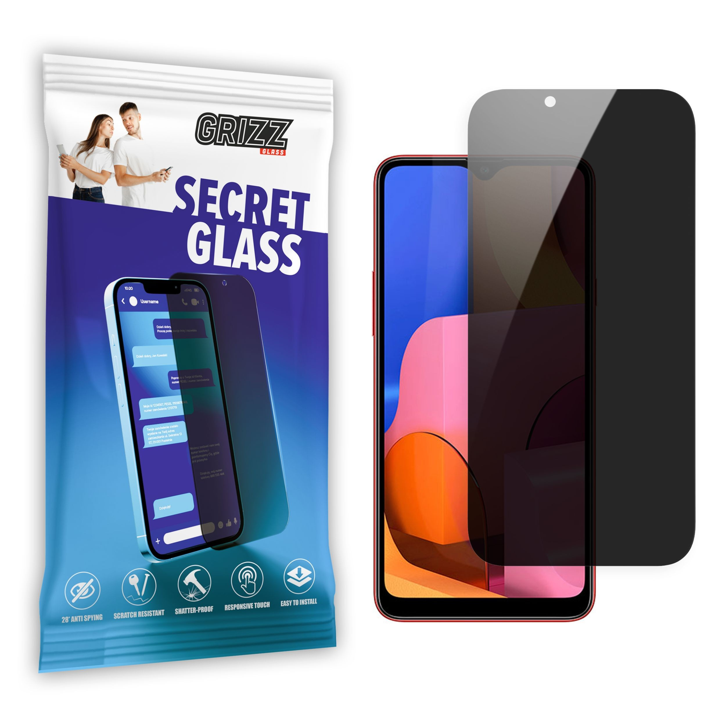 GrizzGlass SecretGlass Samsung Galaxy A21s