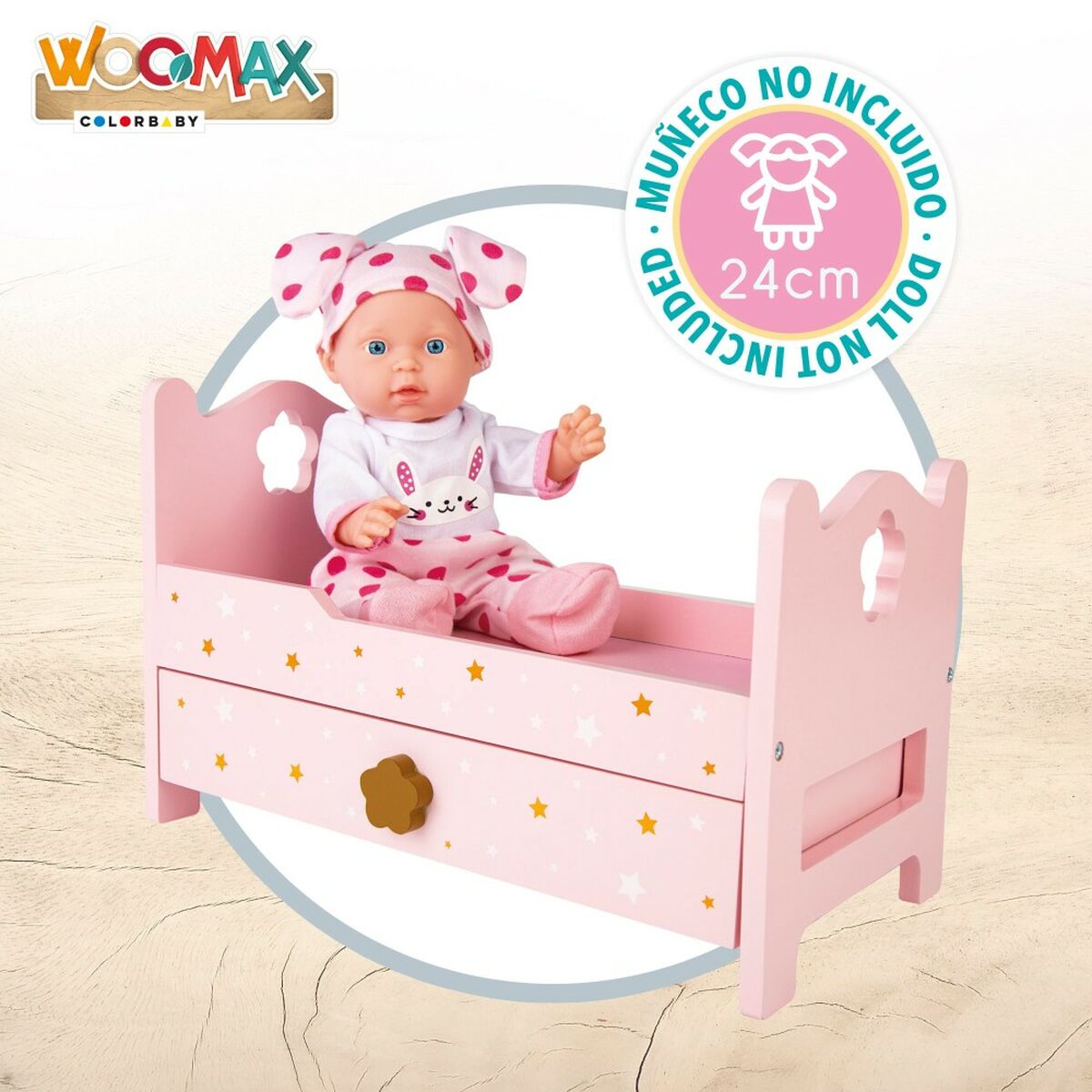 Bett Woomax Rosa 31 x 20 x 16 cm 4 Stück