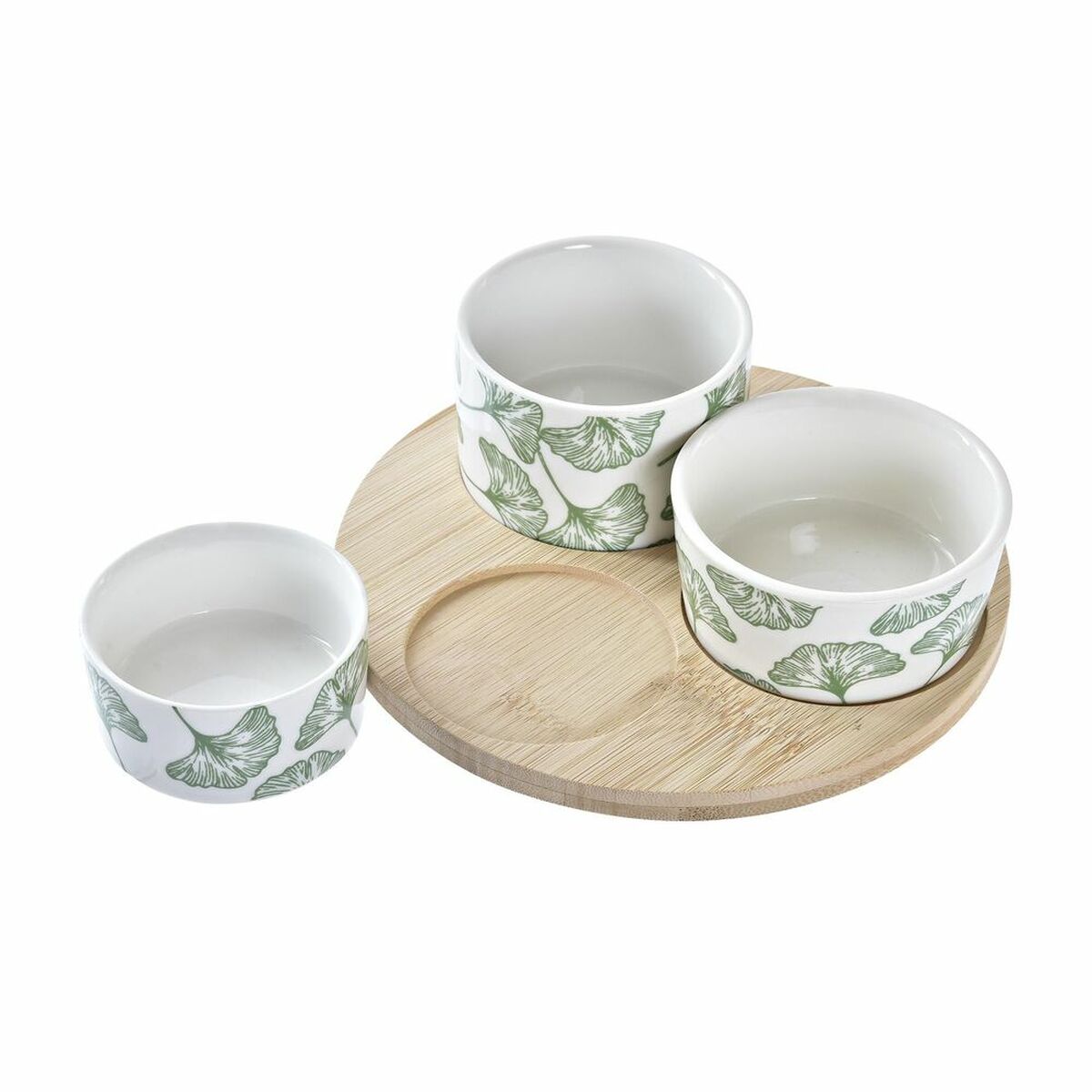 Appetizer Set DKD Home Decor Sheets Stoneware Tropical 18 x 18 x 1 cm