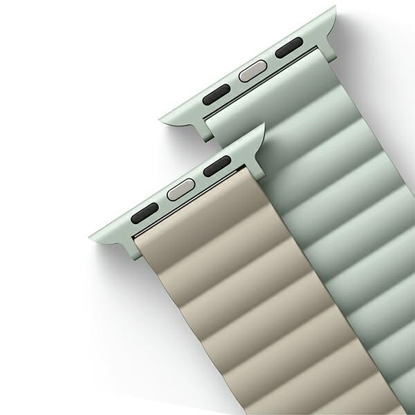 UNIQ Revix strap Apple Watch 4/5/6/7/8/SE/SE2/9/10 40/41/42mm Reversible Magnetic green-beige/sage-beige