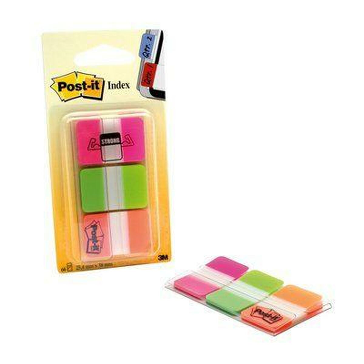 Zestaw karteczek samoprzylepnych Post-it Index 25 x 38 mm Wielokolorowy 66 Kartki (6 Sztuk)