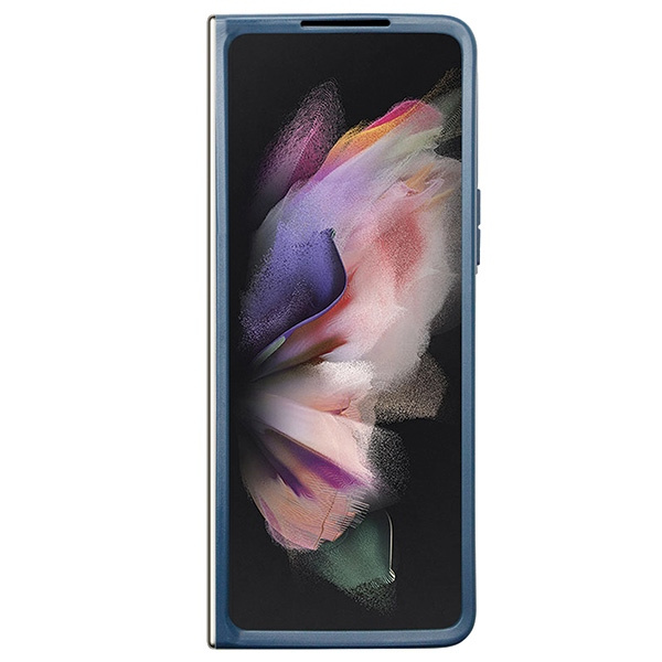 Guess GUHCZFD5P4TDPB Samsung Galaxy Z Fold 5 hardcase Leather 4G Triangle Strass blue