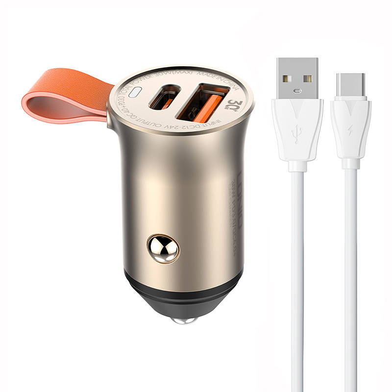 LDNIO C509Q Car Charger USB-A, USB-C 30W + USB-C cable