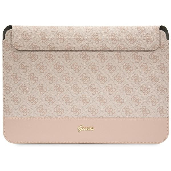 Guess Sleeve GUCS14PS4SGP 14 inch pink 4G Stripe Metal Logo