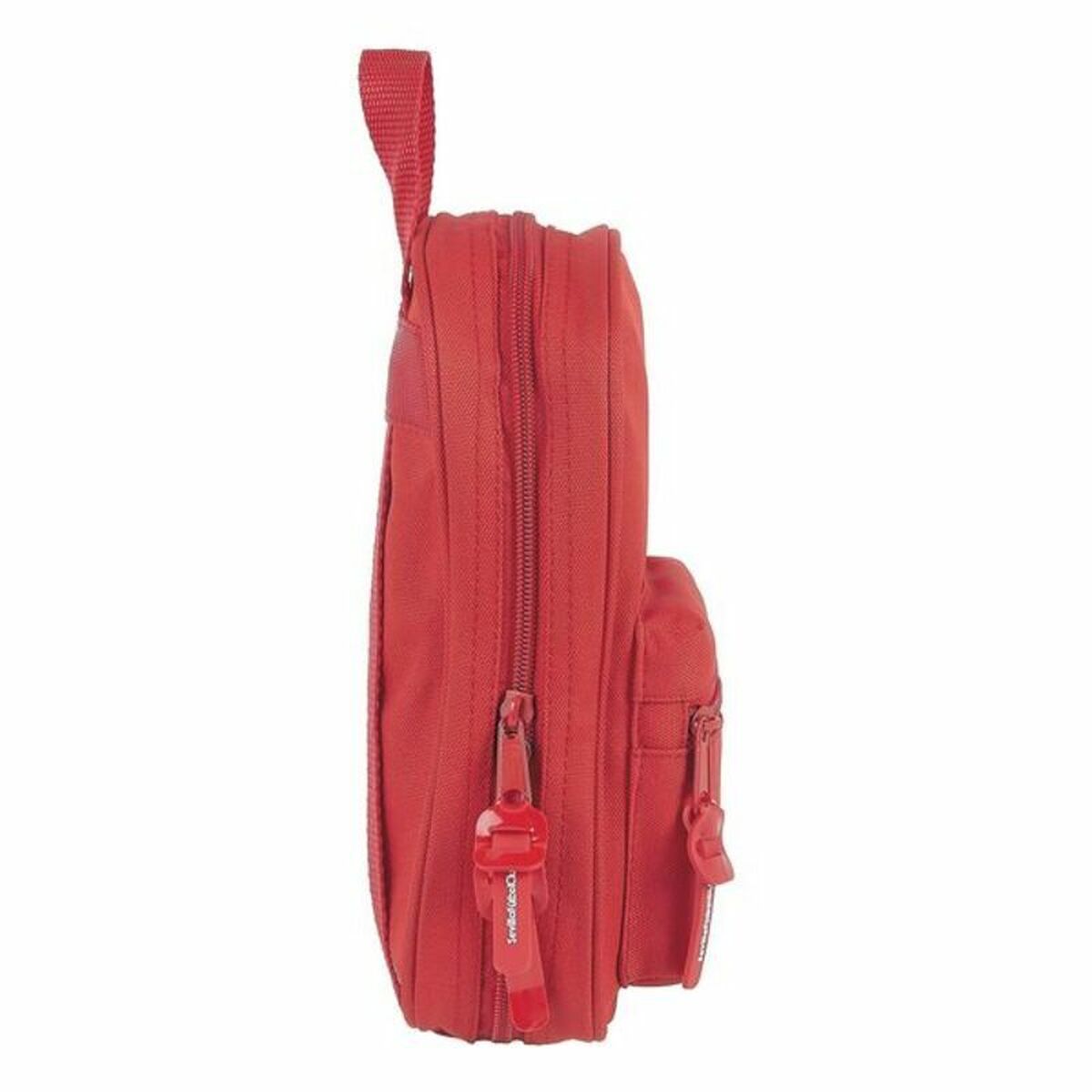 Rucksack mit Federtaschen Sevilla Fútbol Club Rot (33 Stücke)