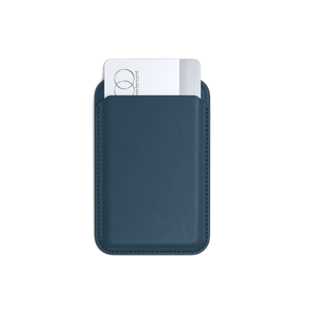 Satechi Vegan Leather Wallet Stand MagSafe wallet for iPhone (blue)