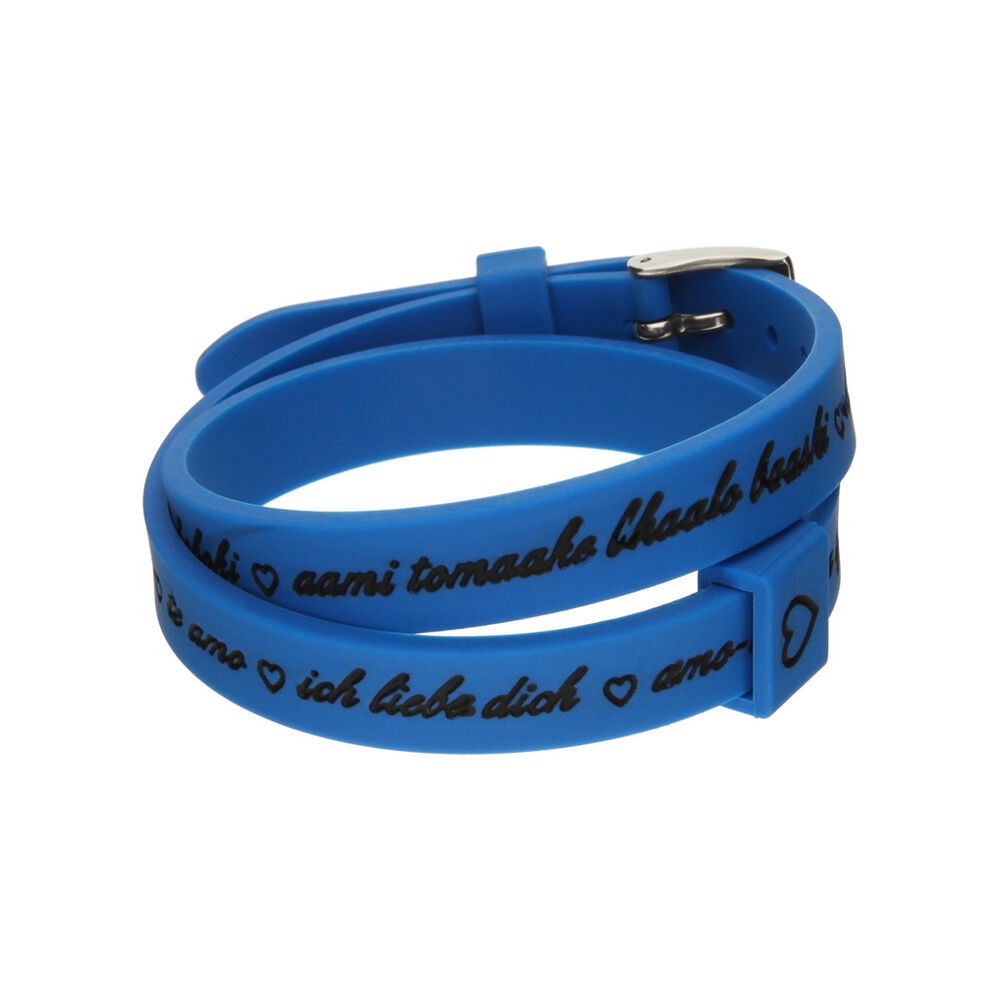 Bransoletka Damska il mezzometro I LOVE YOU SILVER - BRACCIALE IN SILICONE/SILICONE BRACELET