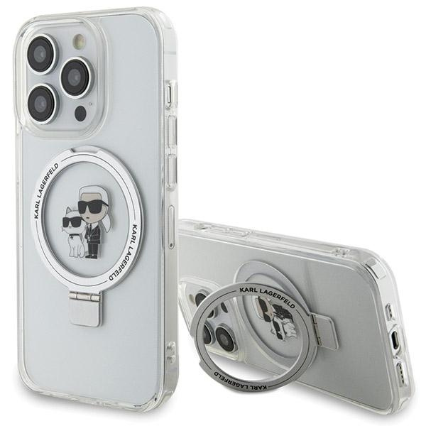 Karl Lagerfeld KLHMP13XHMRSKCH Apple iPhone 13 Pro Max hardcase Ring Stand Karl&Choupettte MagSafe white