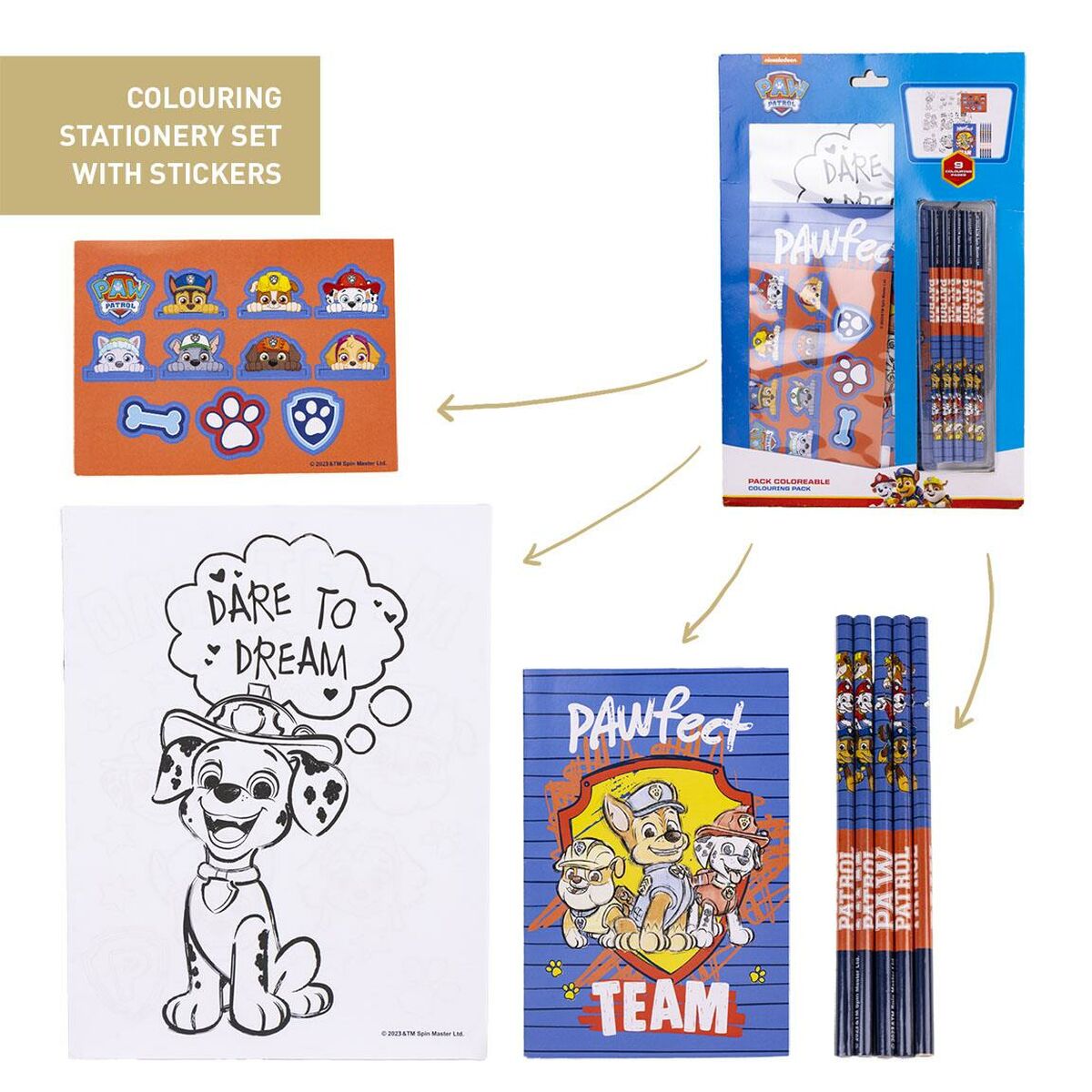 Stationery Set The Paw Patrol