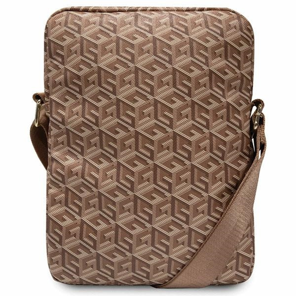 Guess GUTB10HGCFSEW 10 inch brown GCube Stripe Tablet Bag