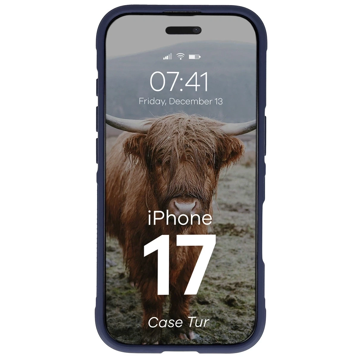 Pancerne etui Bizon Case Tur do Apple iPhone 17 granatowe