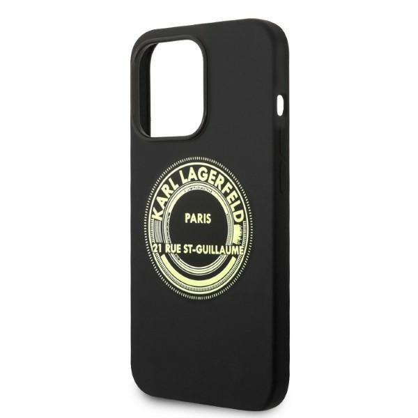 Karl Lagerfeld KLHCP14LSRSGRCK Apple iPhone 14 Pro hardcase black Silicone RSG