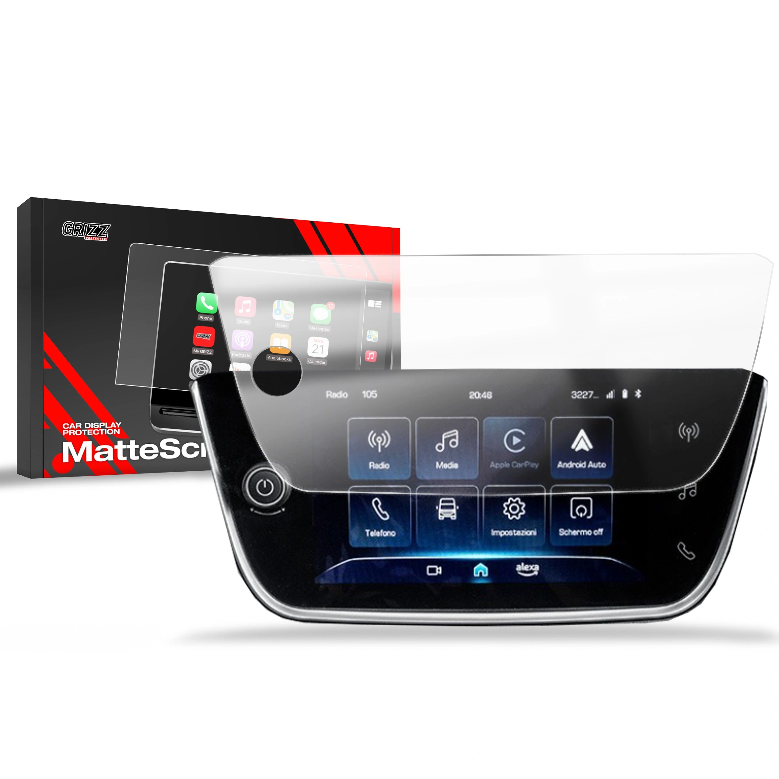 Matte GrizzGlass CarDisplay Protection Iveco Daily DAB 7" (2024-2025)