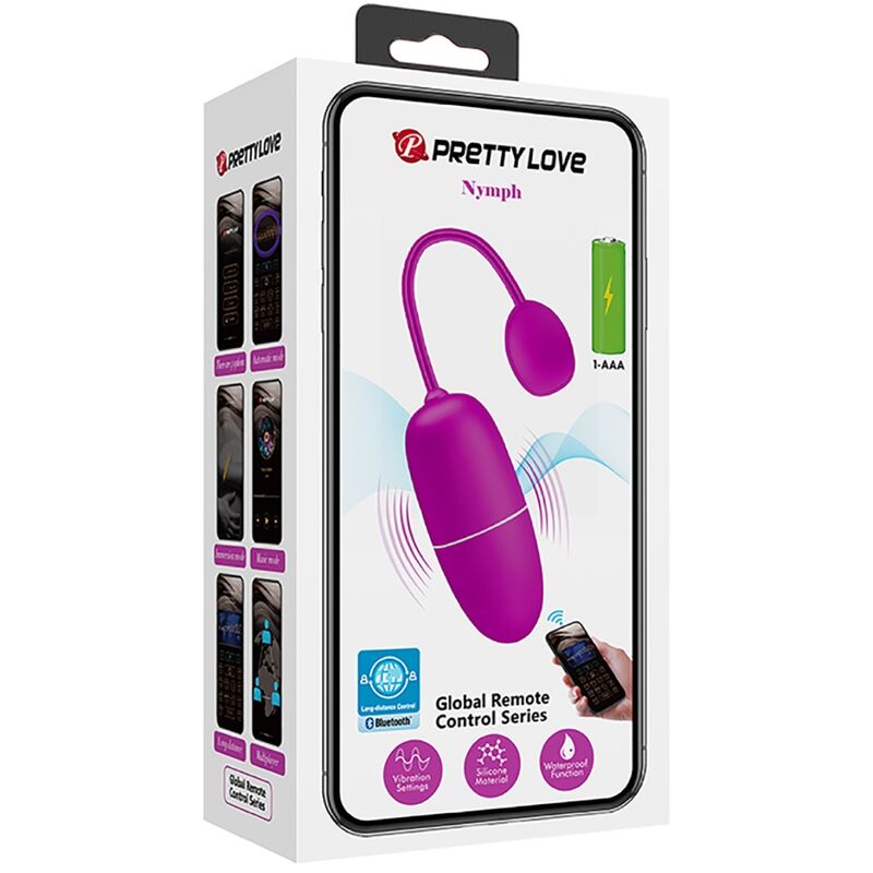 PRETTY LOVE - NYMPH VIBRATING EGG APP CONTROLLED PURPLE PRETTY LOVE - NYMPH VIBRATING EGG APP CONTROLLED PURPLE