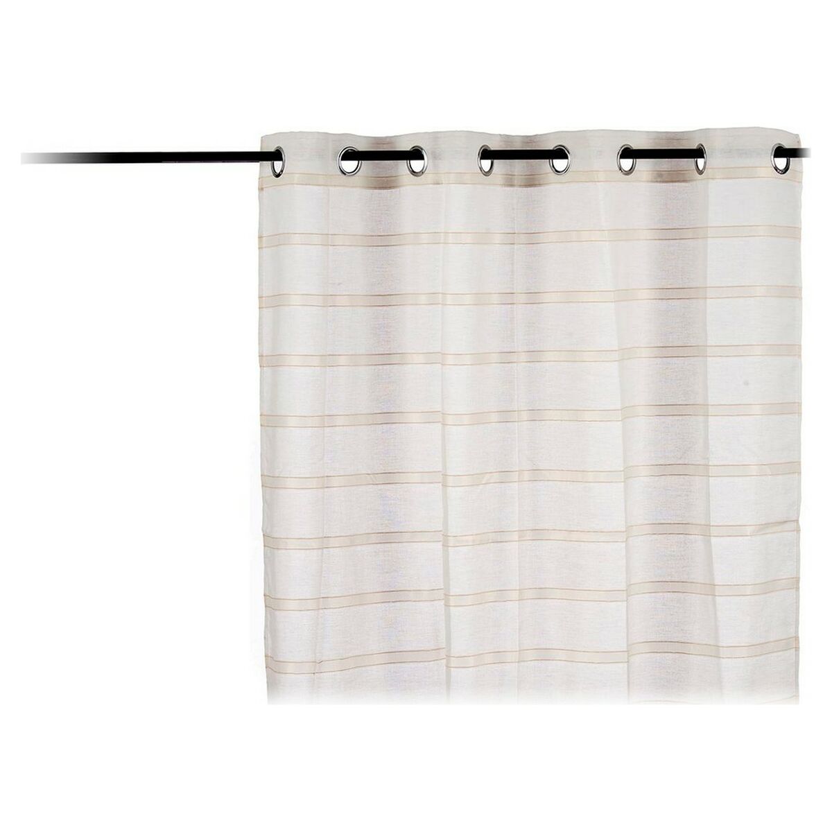Curtain Stripes Net curtain 140 x 0,1 x 260 cm Beige (140 x 260 cm)